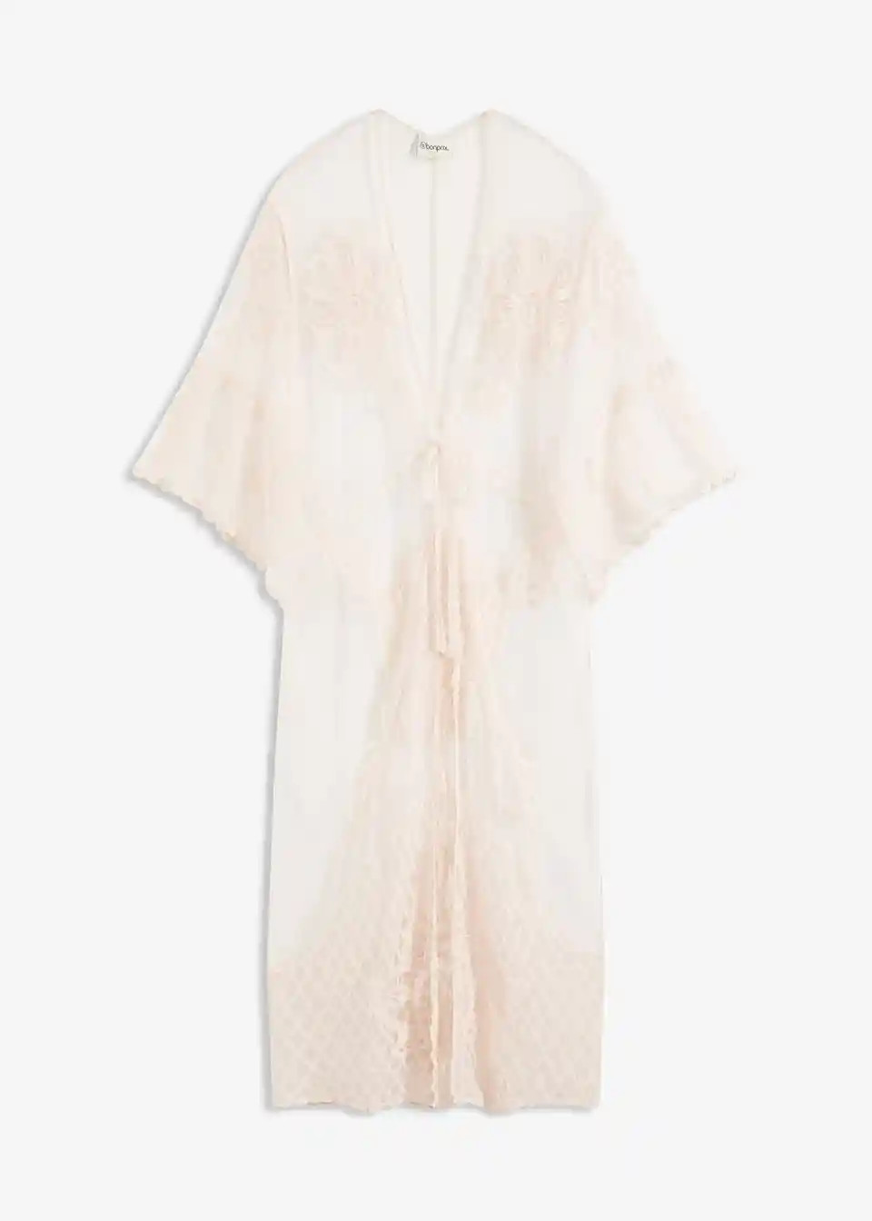Transparenter Strandkimono mit Spitze | Bonprix DE