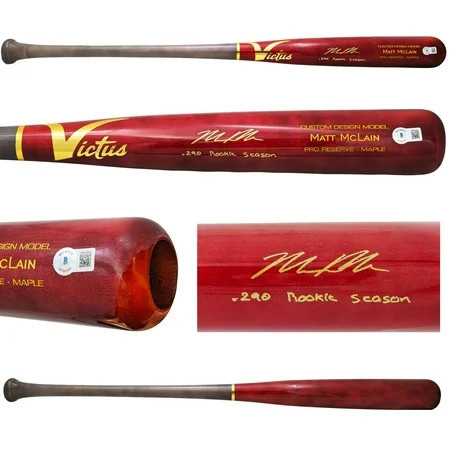 Matt McLain Autographed Red Victus Player Model Baseball Bat Cincinnati Reds .290 Rookie Season (Imperfections) Beckett BAS Witness 222799 | Walmart (US)