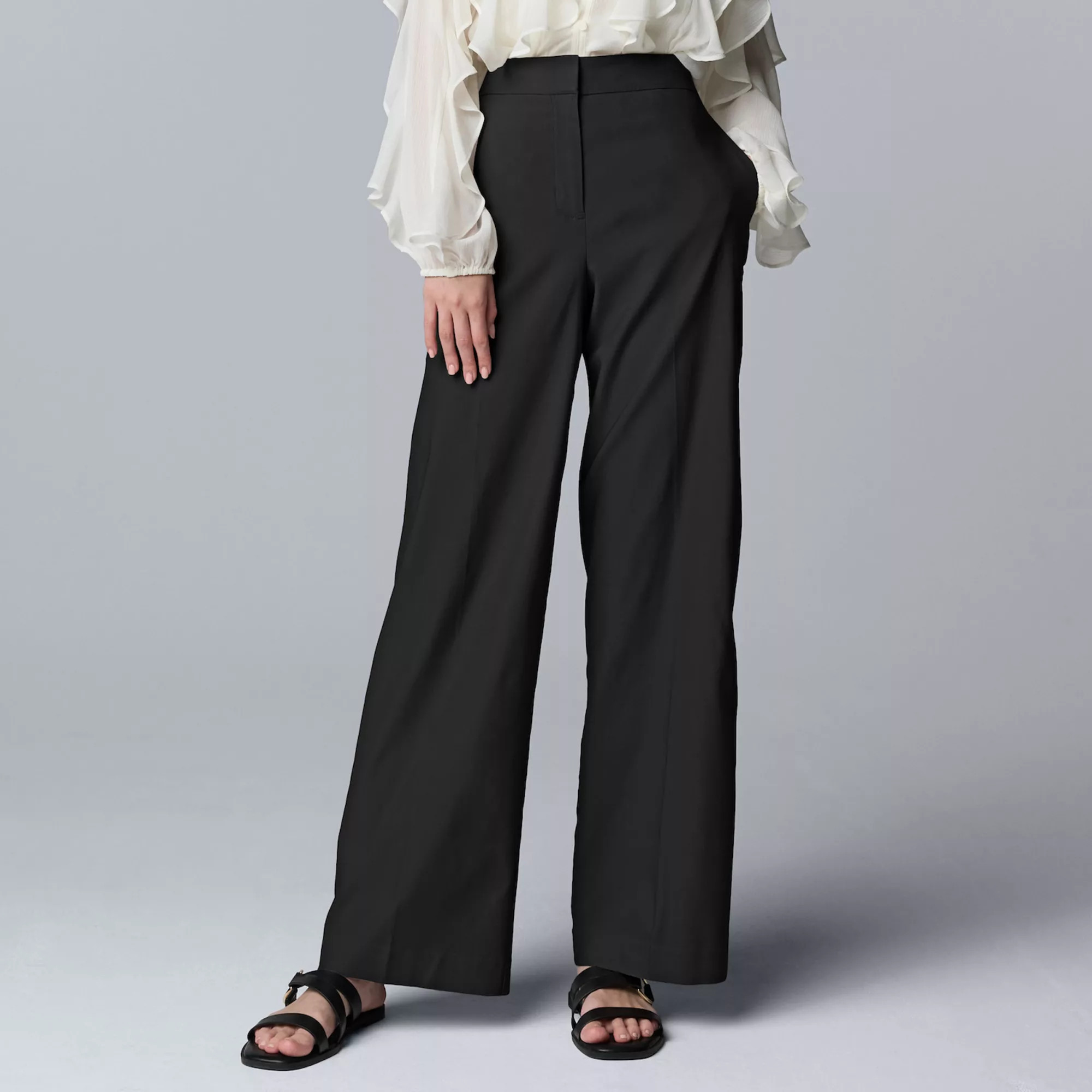 Women's Simply Vera Vera Wang Luxe Twill Wide Leg Pants | Kohl's