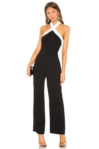 superdown Laurien Cross Front Jumpsuit in Black from Revolve.com | Revolve Clothing (Global)