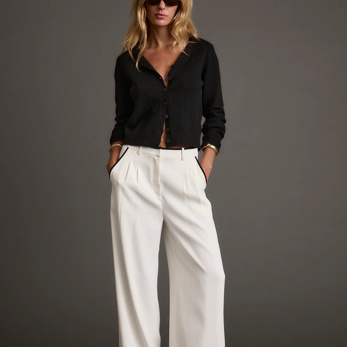 Skylar White Trousers | 12th Tribe