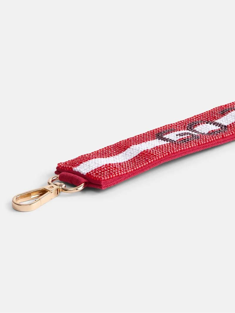 No Boundaries Women's Game Day Beaded Strap, Red | Walmart (US)