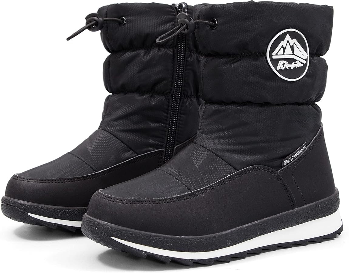 K KomForme Kids Snow Boots for Boys Girls Toddler Winter Outdoor Boots Waterproof with Fur Lined ... | Amazon (US)