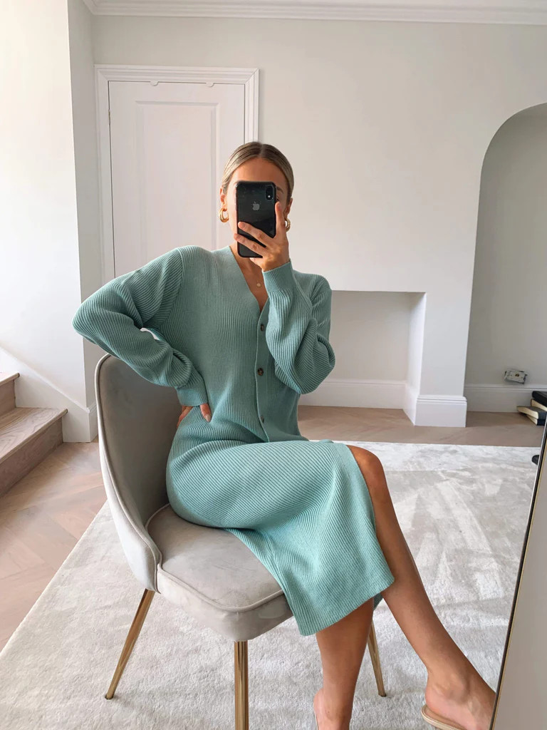 Peony Maxi Cardigan - Light Green | Pretty Lavish (UK)
