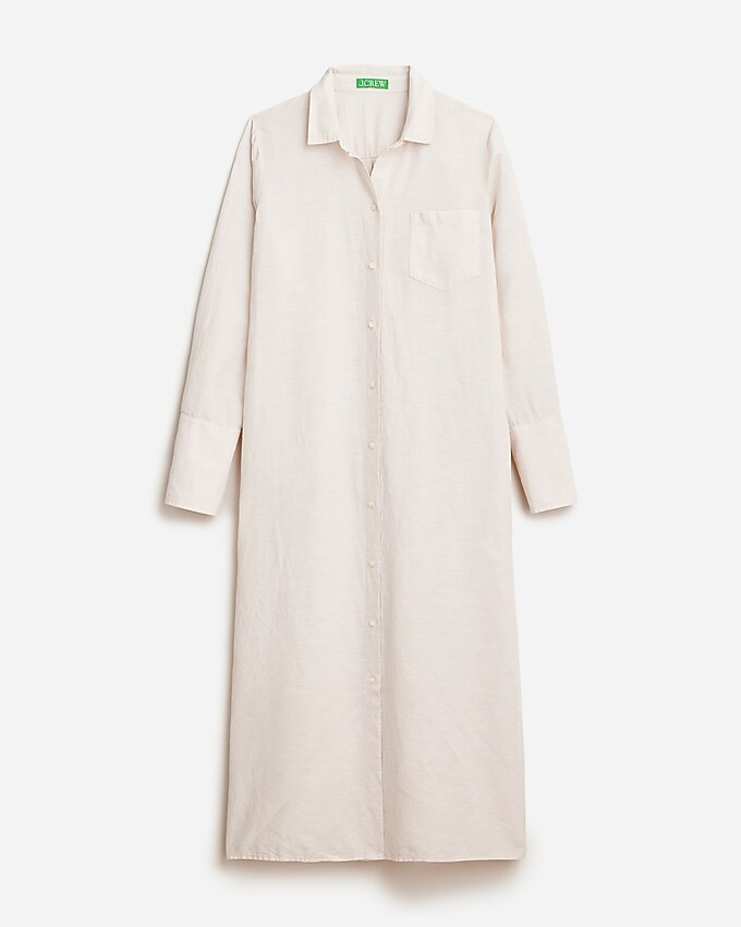 Long beach shirt in linen-cotton blend | J. Crew US