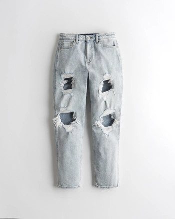 Girls Curvy Ultra High-Rise Mom Jeans | Girls Bottoms | HollisterCo.com | Hollister (US)