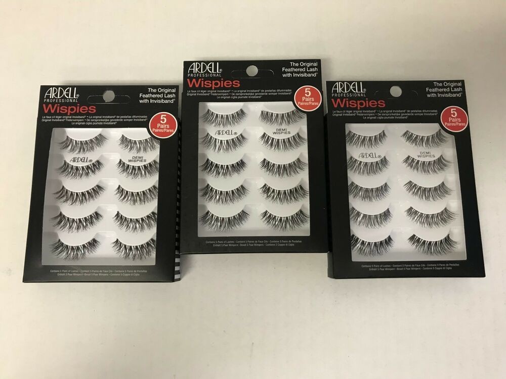 Details about   15 PAIRS ARDELL MULTIPACK EYELASHES DEMI WISPIES BLACK FALSE LASHES  EL 5190
			... | eBay US