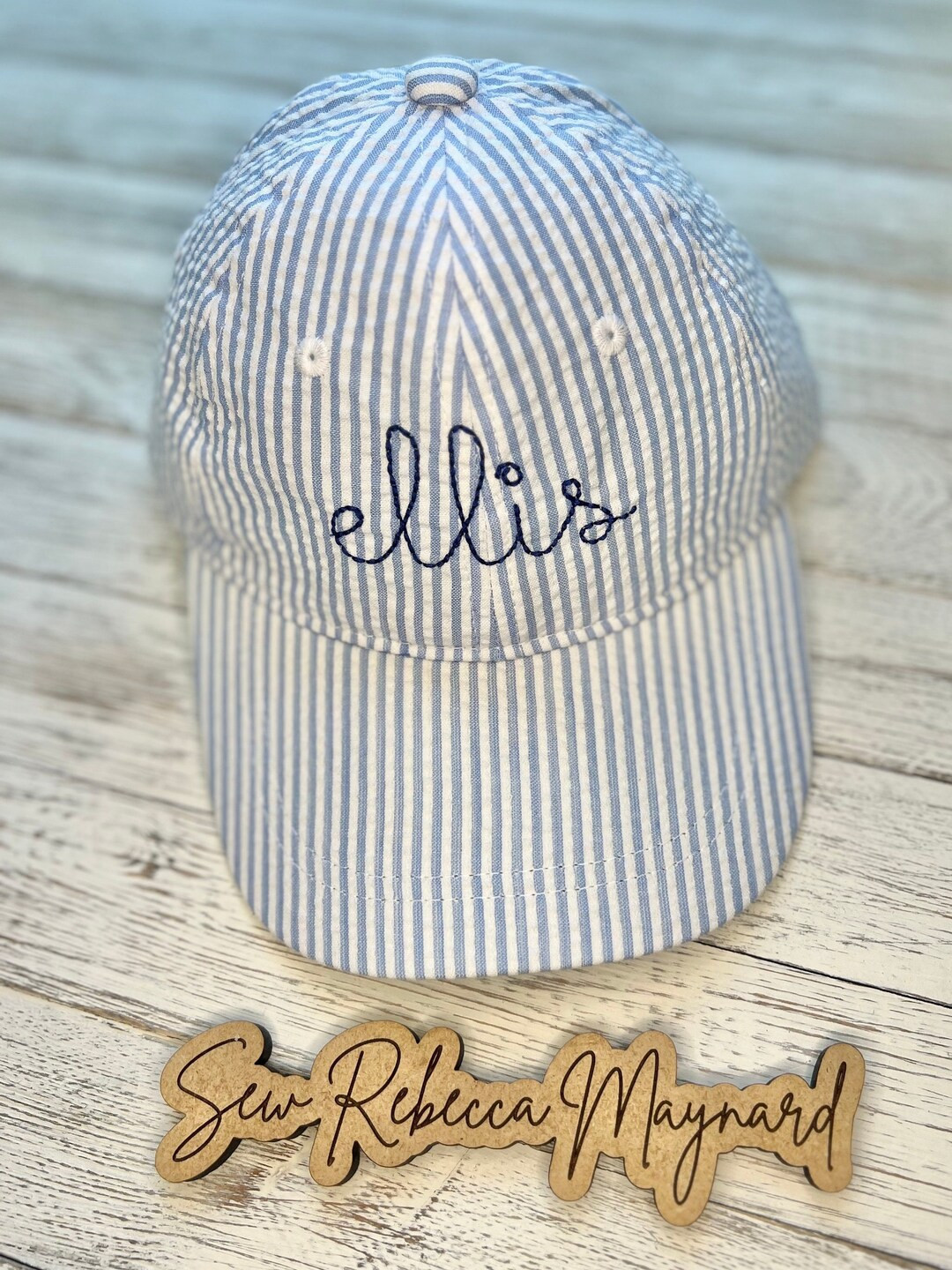 Personalized Kids Seersucker Baseball Cap //monogram Toddler Seersucker Hat // Monogram Kids Ball... | Etsy (US)