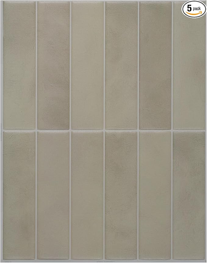 SMART TILES Peel and Stick Backsplash - 5 Sheets of 11.87" x 9" - 3D Adhesive Peel and Stick Tile... | Amazon (US)