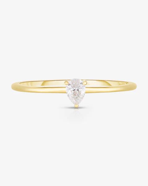 Single Pear Diamond Ring | Ring Concierge