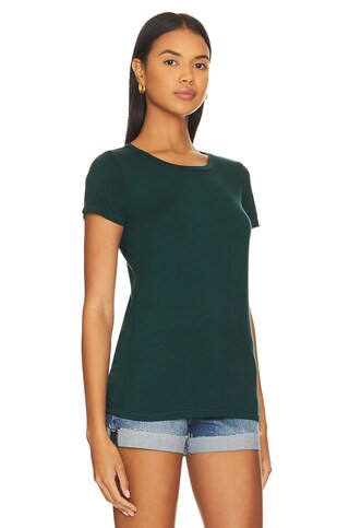 Michael Lauren Tucker Fitted Tee in Emerald from Revolve.com | Revolve Clothing (Global)