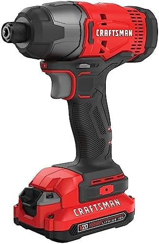 CRAFTSMAN 20V MAX Impact Driver Kit, 1/4 Inch, 2,800 RPM, LED Work light, Battery and Charger Inc... | Amazon (US)