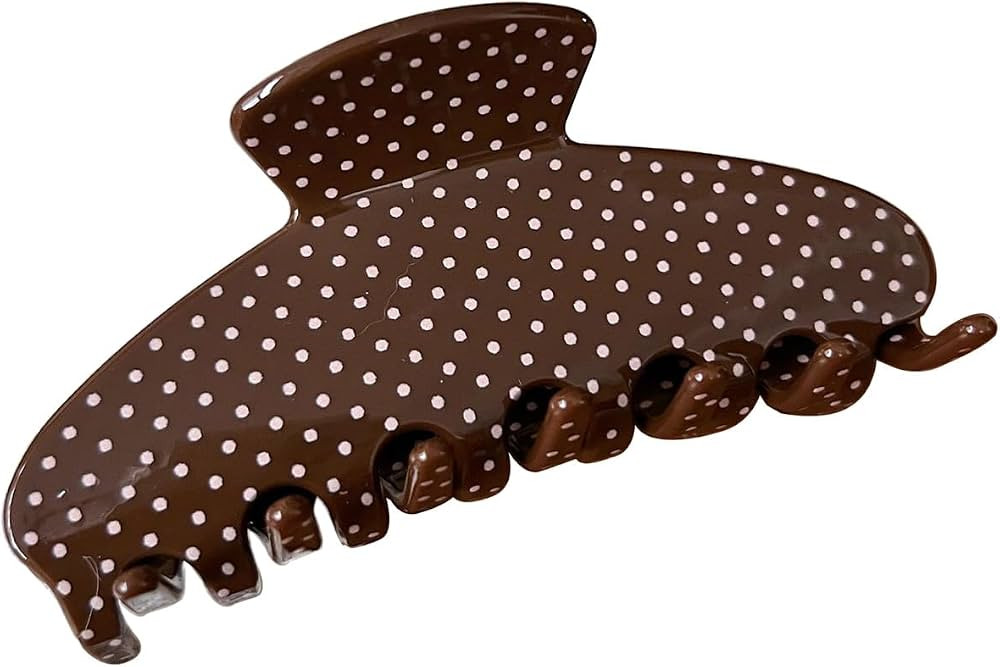 Wenlly Retro Polka Dot Hair Claw Clip, 4.1 Inch Cellulose Acetate Hair Jaw Clips, Versatile Princ... | Amazon (US)