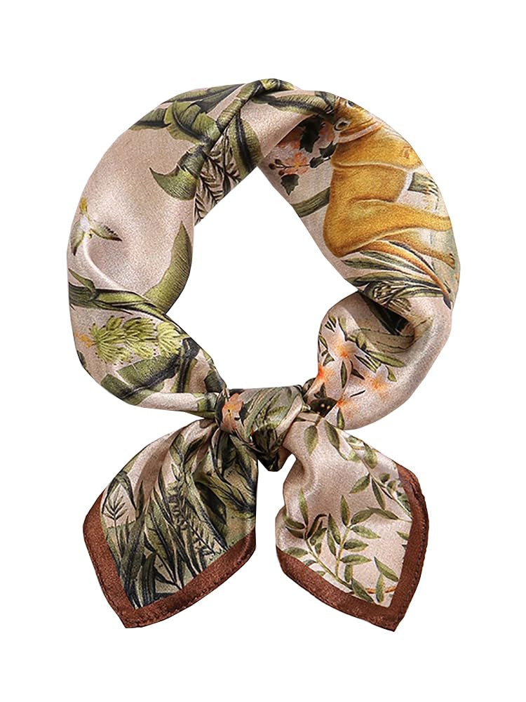 ANDANTINO 100% Pure Mulberry Silk Small Square Scarves -21'' x 21''- Digital Printed Neckerchief ... | Amazon (US)