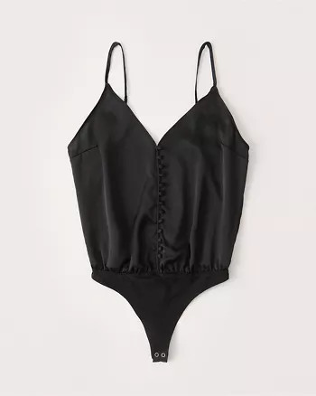Covered Button Bodysuit | Abercrombie & Fitch (US)