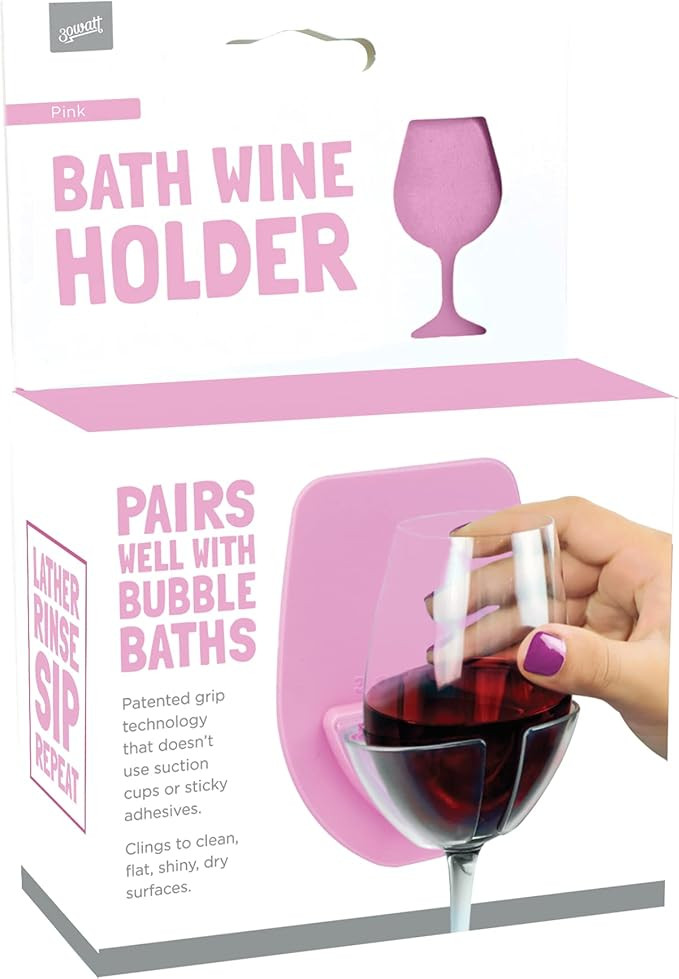 30 Watt Silicone Wine Glass Holder for Bath & Shower | Give The Gift of Bathtub Relaxation | Amazon (US)