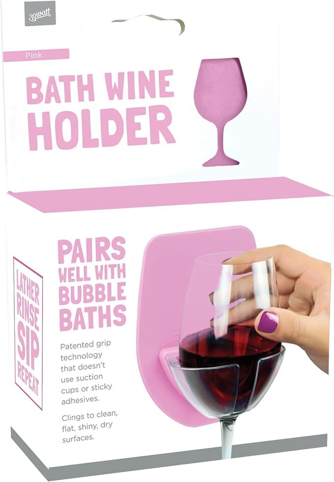 30 Watt Silicone Wine Glass Holder for Bath & Shower | Give The Gift of Bathtub Relaxation | Amazon (US)