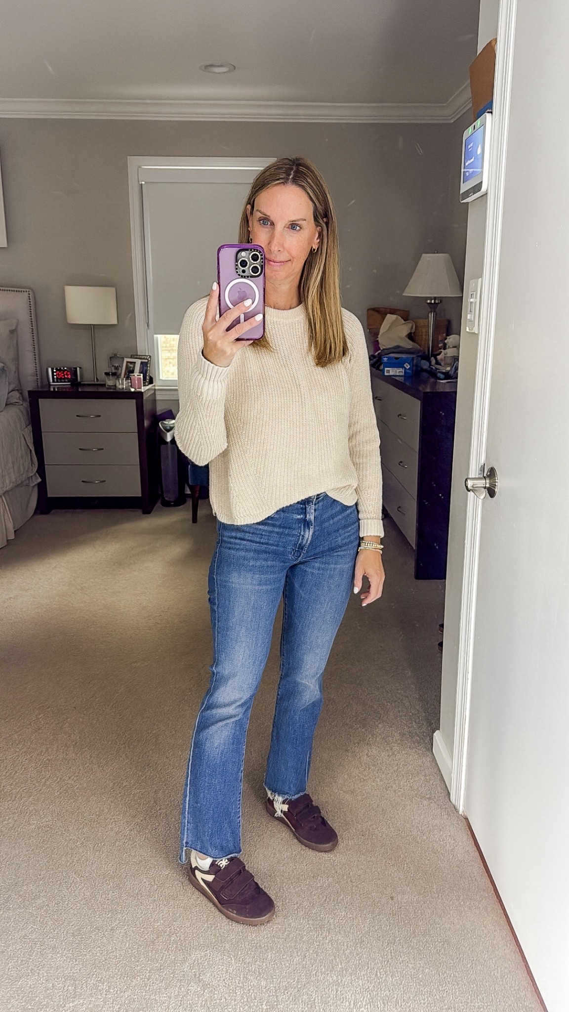 Fall sweater
Brown shoes 


#LTKOver40 #LTKPetite