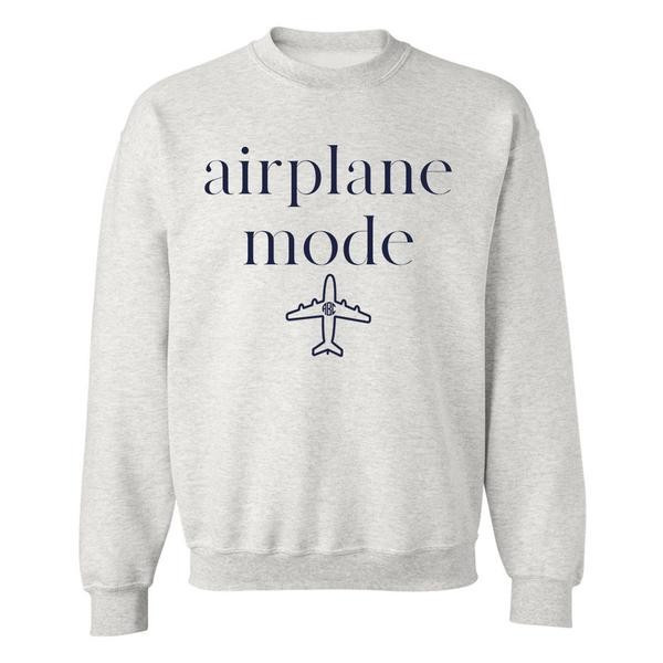 Monogrammed 'Airplane Mode' Crewneck Sweatshirt | United Monograms
