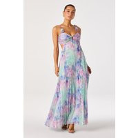 ASTR the Label | Emese Floral Cutout Maxi Dress in Pink purple floral | Size L | ASTR The Label (US)