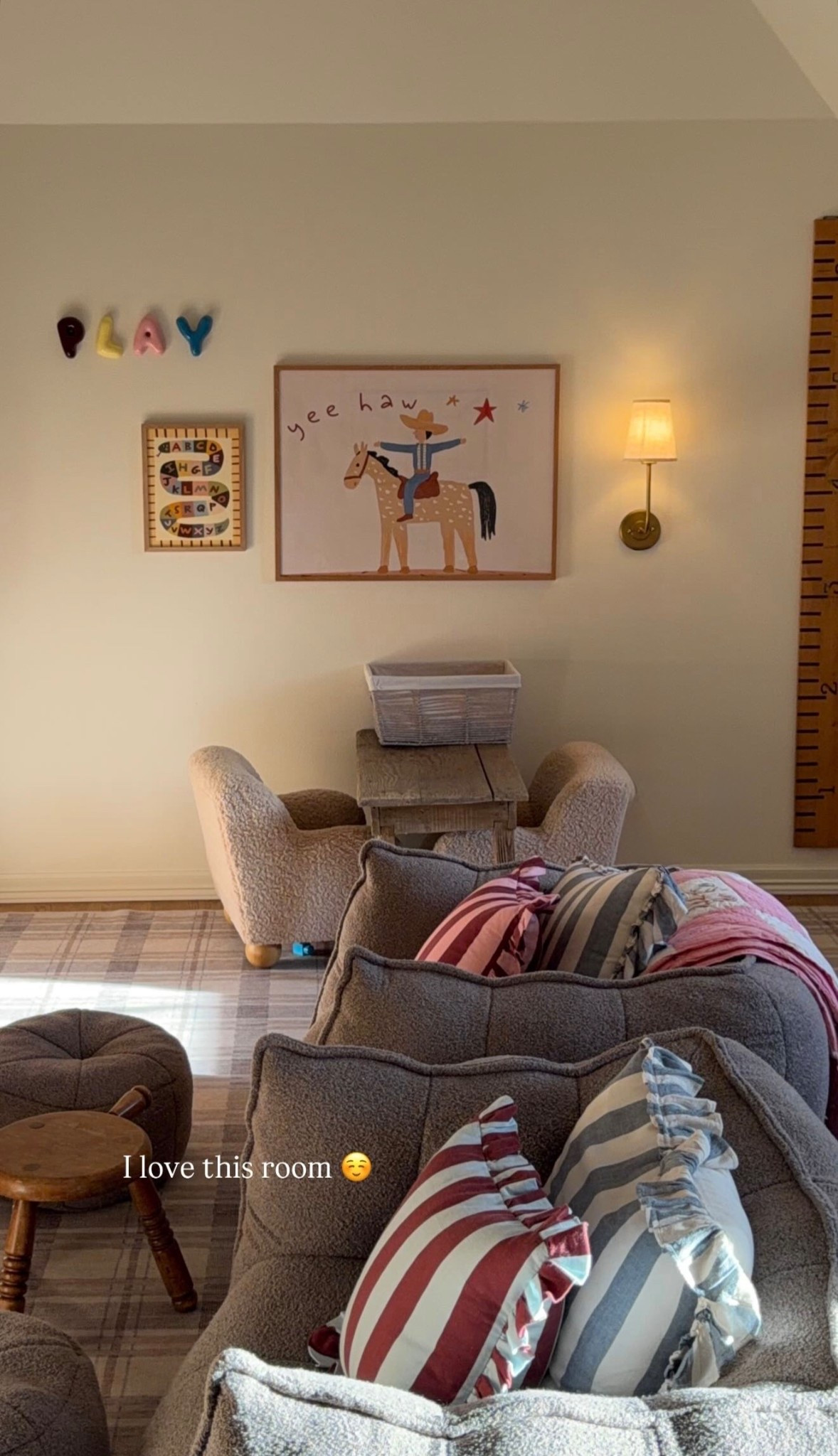 Playroom furniture and decor! Obsessed with babyletto kids line everything is stunning. This is the Lido furniture! Etsy art and pillows. Rug is washable from ruggable! 


#LTKBaby #LTKKids #LTKHome