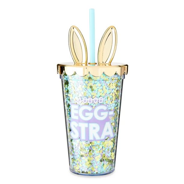 Packed Party 'so Egg-Stra' Easter Confetti Filled 18oz. Straw Tumbler, Bunny Lid | Walmart (US)