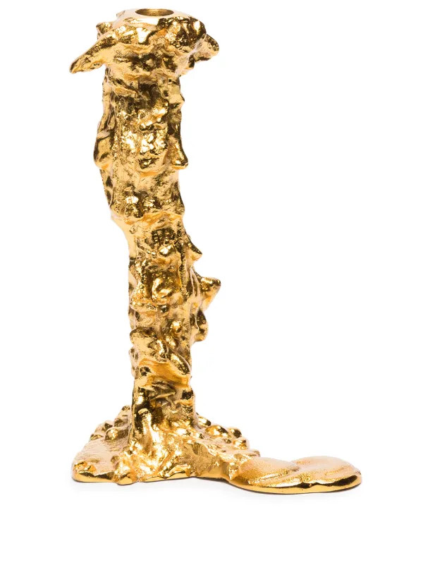 POLSPOTTEN Large Drip Candle Holder | Gold | FARFETCH UK | Farfetch Global