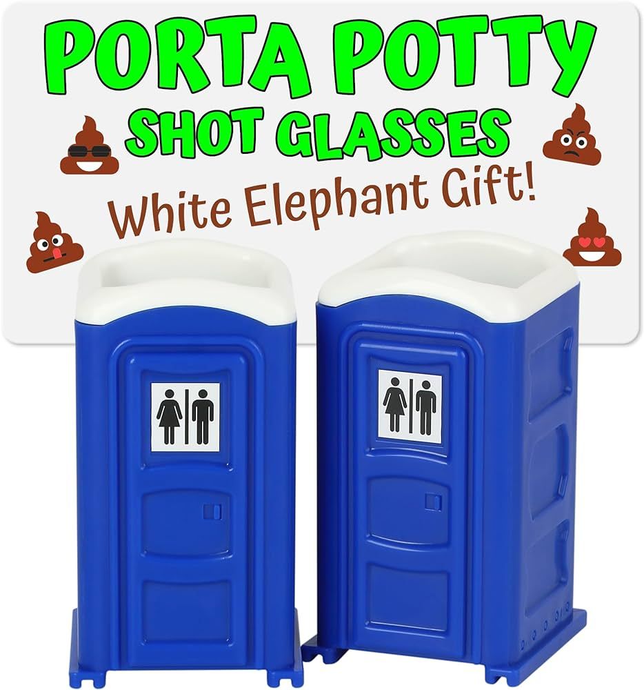 Porta Potty Shot Glasses, Top Choice for Your #2 Humor, Funny Shot Glasses, Gag Gift for Men, Whi... | Amazon (US)