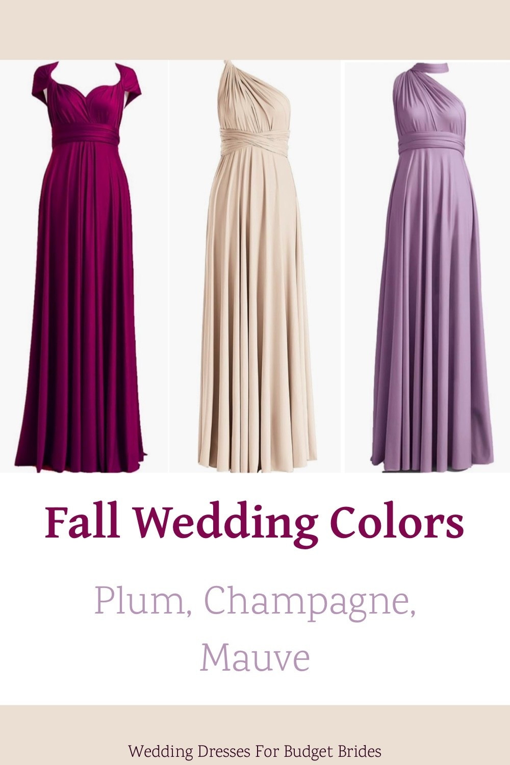 Amazon infinity bridesmaid dresses regular & plus sizes.

Fall wedding colors; plum, champagne, and mauve.

#LTKWedding #LTKSeasonal #LTKPlusSize