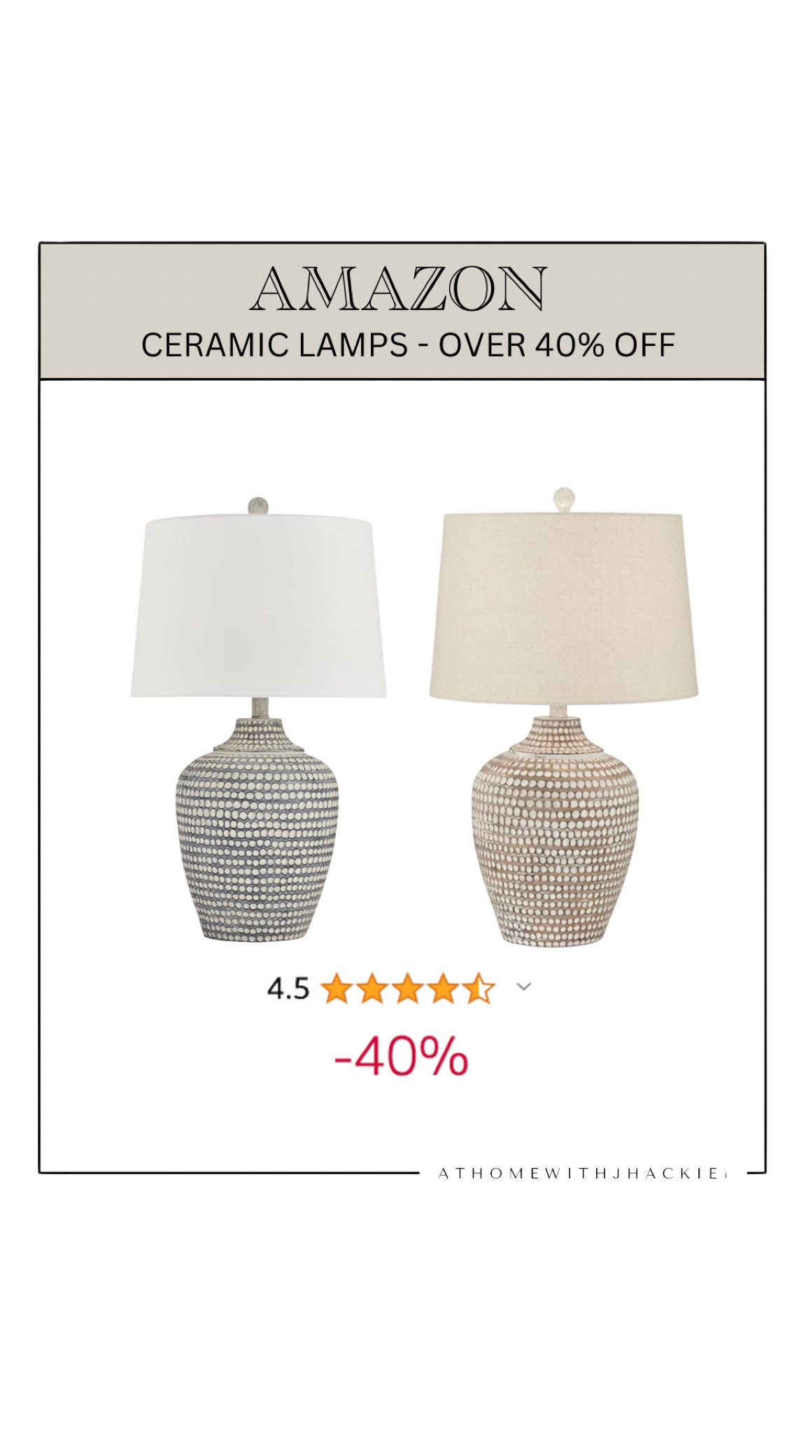 Amazon ceramic lamps over 40% off! Ceramic lamps, on sale, Amazon deals, neutral lamps, grey lamps, ceramic lamps. 

Follow @athomewithjhackie1 on Instagram for more inspiration, weekend sales and daily finds. studio mcgee x target new arrivals, coming soon, new collection, fall collection, spring decor, console table, bedroom furniture, dining chair, counter stools, end table, side table, nightstands, framed art, art, wall decor, rugs, area rugs, target finds, target deal days, outdoor decor, patio, porch decor, sale alert, tj maxx, loloi, cane furniture, cane chair, pillows, throw pillow, arch mirror, gold mirror, brass mirror, vanity, lamps, world market, weekend sales, opalhouse, target, jungalow, boho, wayfair finds, sofa, couch, dining room, high end look for less, kirkland’s, cane, wicker, rattan, coastal, lamp, high end look for less, studio mcgee, mcgee and co, target, world market, sofas, couch, living room, bedroom, bedroom styling, loveseat, bench, magnolia, joanna gaines, pillows, pb, pottery barn, nightstand, cane furniture, throw blanket, console table, target, joanna gaines, hearth & hand, arch, cabinet, lamp,it look cane cabinet, amazon home, world market, arch cabinet, black cabinet, crate & barrel

#LTKhome #LTKMostLoved #LTKsalealert