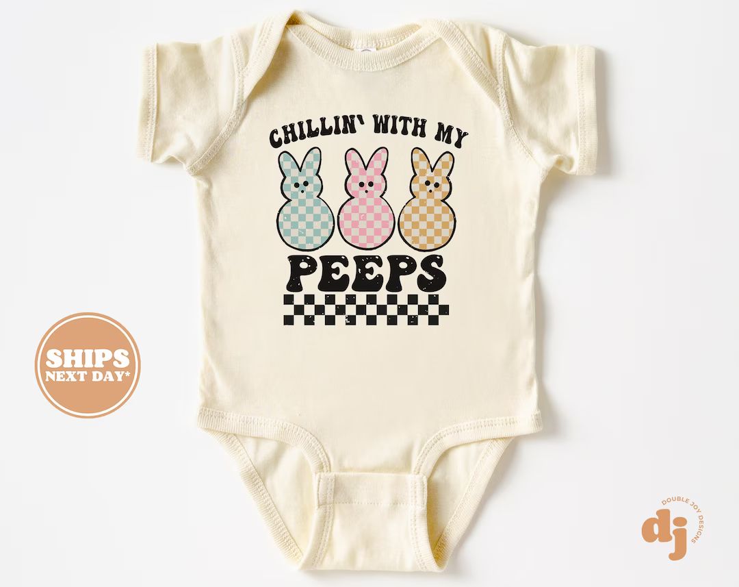 Baby Onesie®  Chiilin' With My Peeps Easter Shirts & - Etsy | Etsy (US)