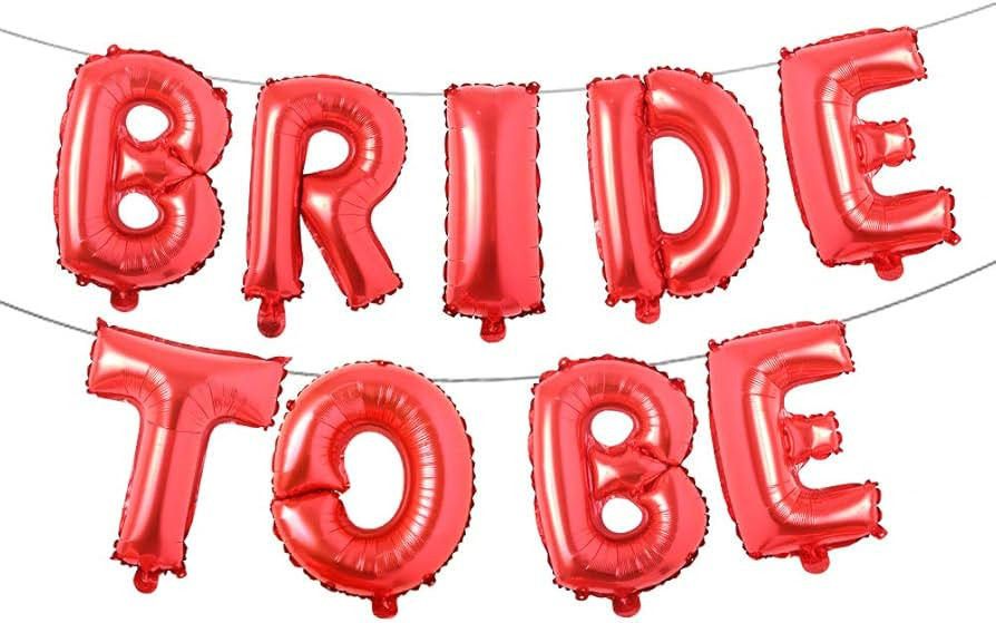 Bride to Be Banner Letters Balloons Pack Engagement Party Decorations 16 Inches of Foil Mylar Sup... | Amazon (US)