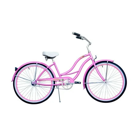 Micargi TAHITI 26 Beach Cruiser Coaster Brake Stainless Steel Spokes One Piece Crank Alloy Pink Rims | Walmart (US)