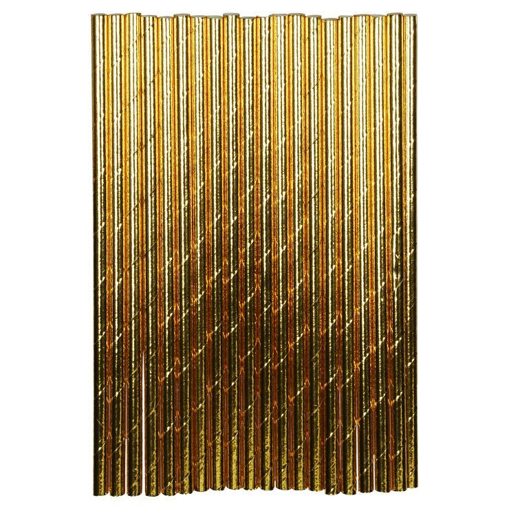 20ct Paper Straws Gold - Spritz™ | Target