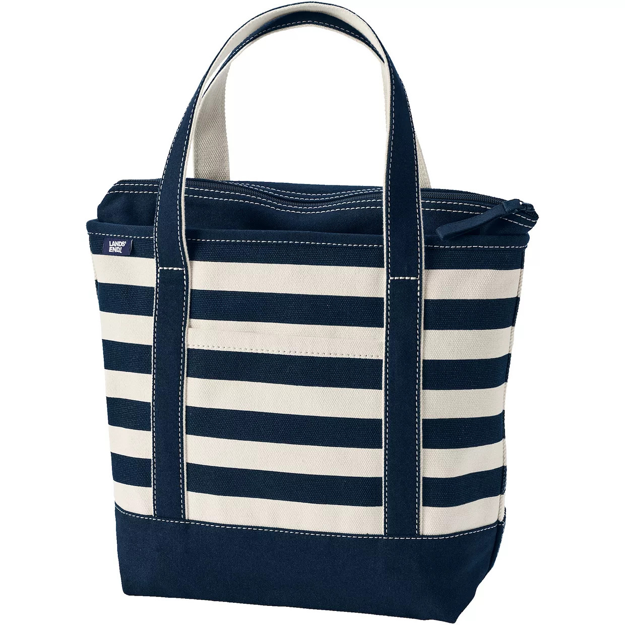 Lands' End Zip Top Printed Canvas Medium Tote Bag | Kohl's