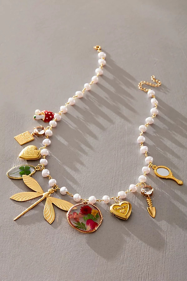 Happily Made Co Pearl Charm Necklace | Free People (UK)