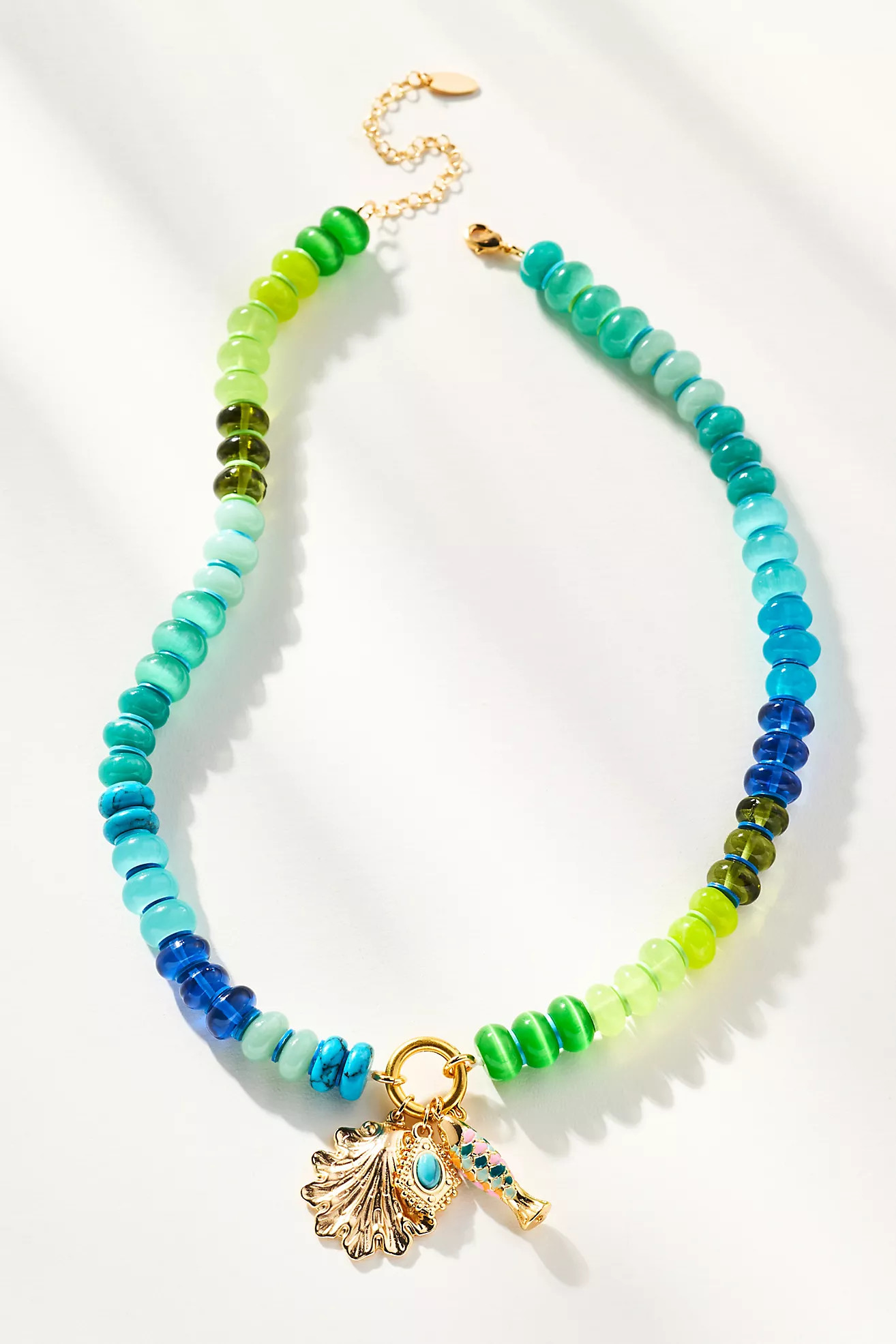 Beaded Charm Cluster Necklace | Anthropologie (US)