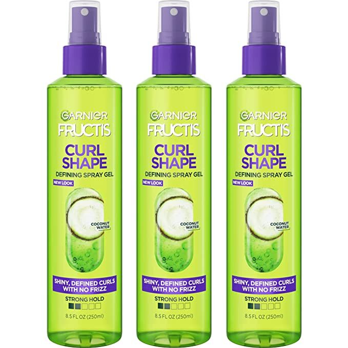 Garnier Fructis Style Curl Shape Defining Spray Gel for Curly Hair, 8.5 Fl Oz, Pack of 3 | Amazon (US)