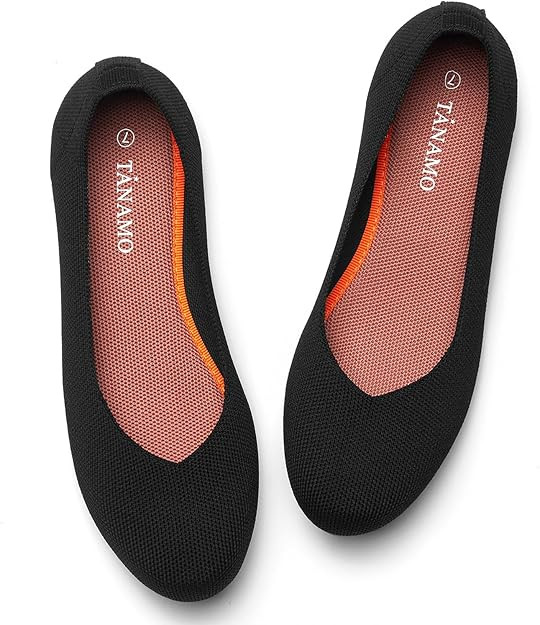 Tanamo Women's Flat Ballet Shoes Knit Flat Shoes for Women Round Toe Slip on Women Flats for Dres... | Amazon (US)
