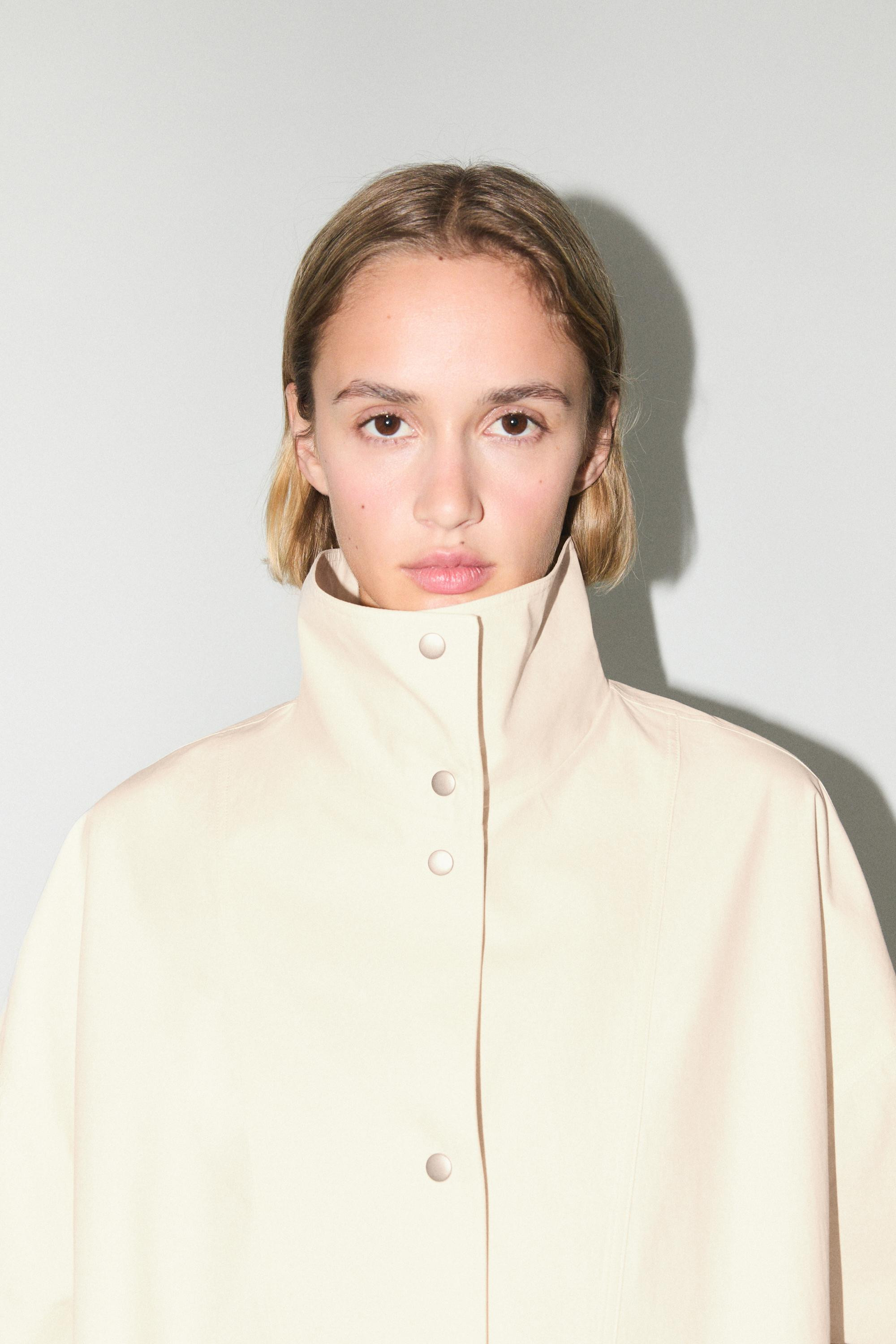 Jacket with high collar detail | Massimo Dutti UK