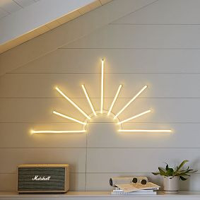 Sun Burst Neon LED Wall Light | Pottery Barn Teen