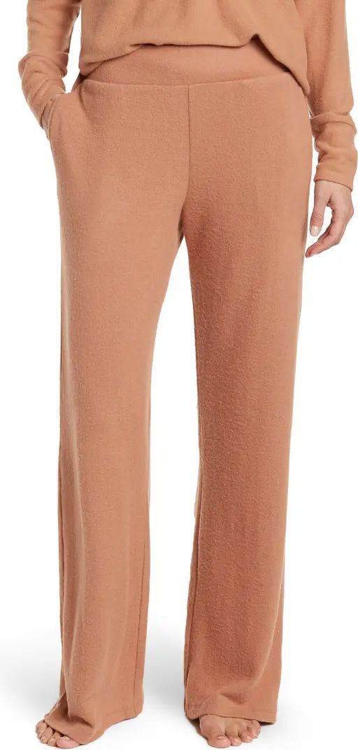 Brushed Knit Wide Leg Pajama Pants | Nordstrom Rack