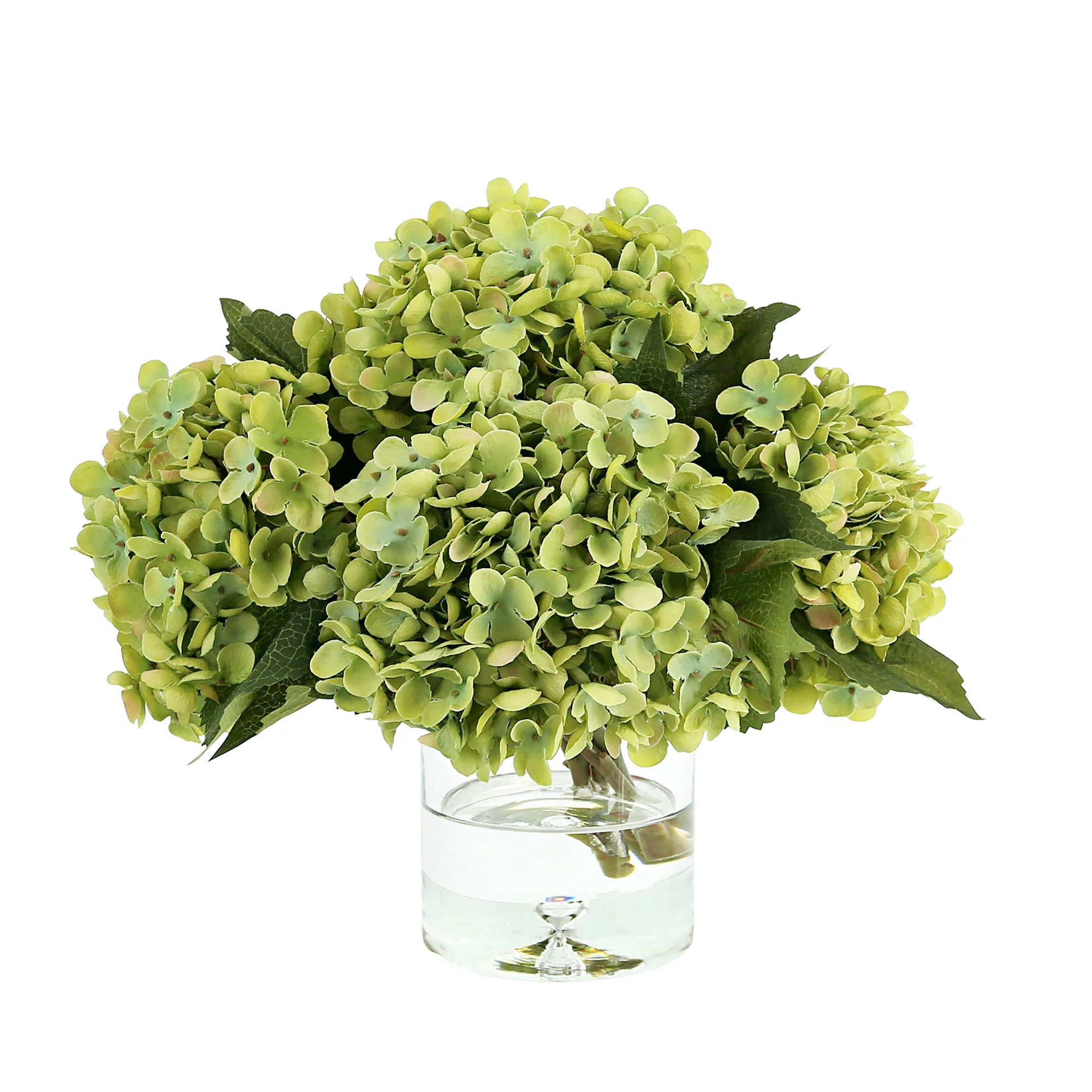 Hydrangeas in Glass Bubble Vase | Wayfair North America