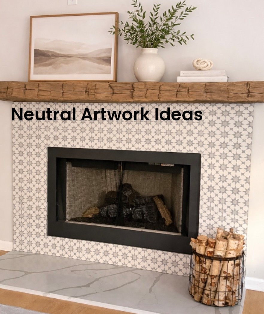 Neutral artwork, landscape, neutral landscape, wall art, art