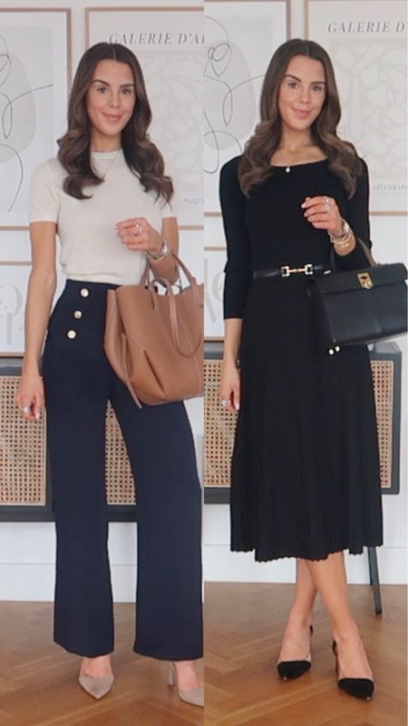 Workwear outfits 🫶🏽

Wearing size S in the cream crew neck knit
Wearing size UK 6 in the navy trousers
Wearing size S in the black dress 

I’m 5’7 for reference 
My discount code is ‘WEW20’ for 20% off lily silk ❤️

#LTKstyletip #LTKworkwear #LTKSeasonal
