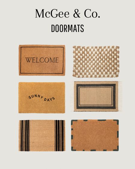 McGee & Co. doormats! 

#LTKstyletip #LTKSeasonal #LTKhome
