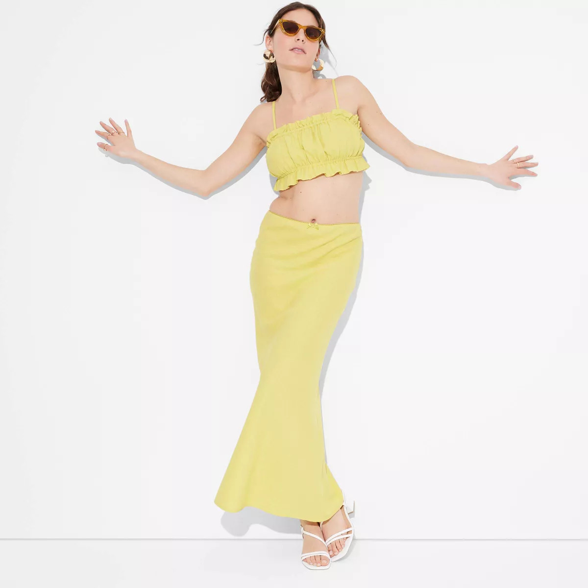 Women's Linen Bow-Front Maxi Skirt - Wild Fable™ | Target