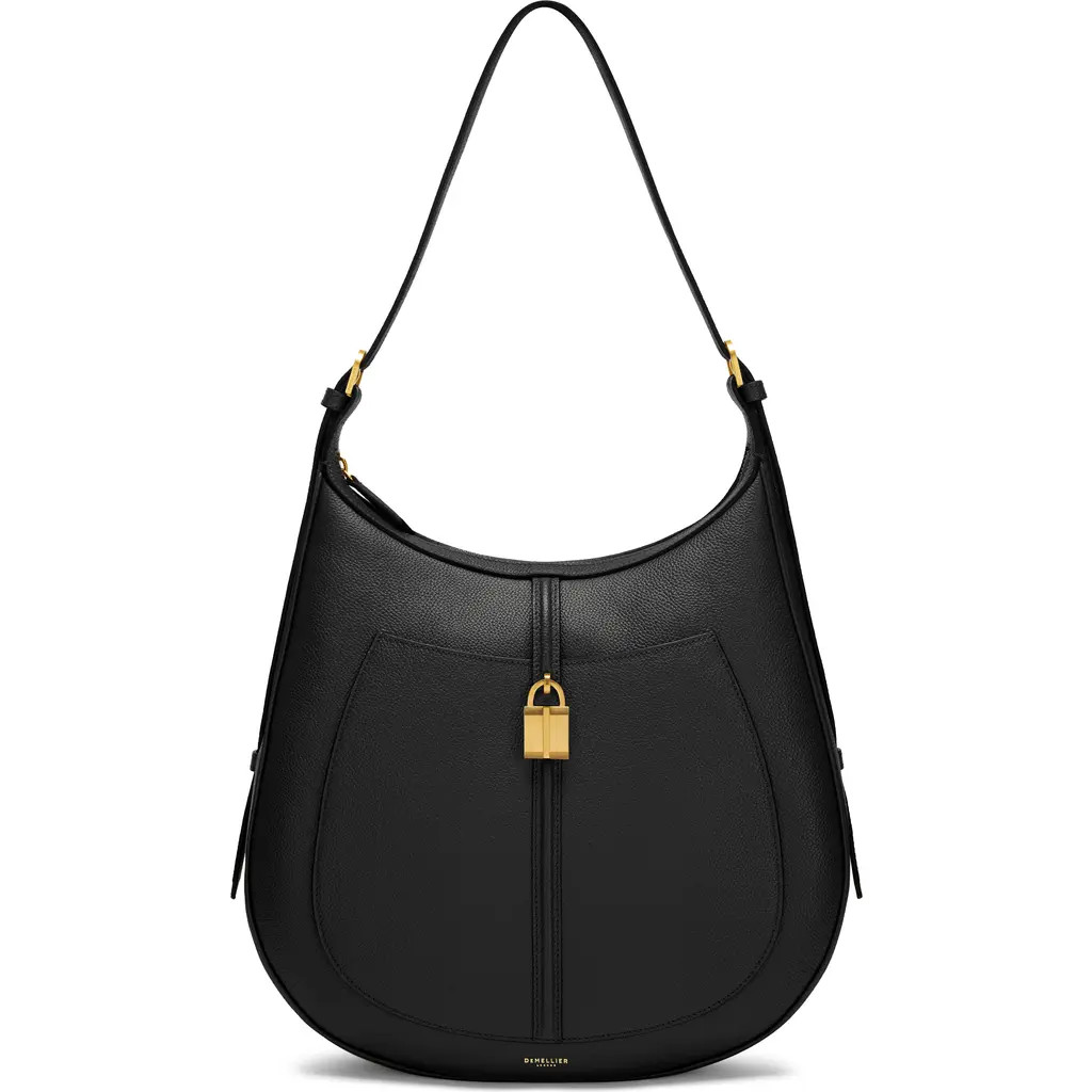DeMellier Siena Leather Hobo Bag in Black at Nordstrom | Nordstrom