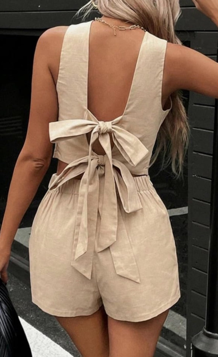 The cute summer matching set made for sunny days, vacation photos, and effortless weekend plans. ☀️ Bow open back crop tank, easy elastic waist shorts, and a playful put together look you can wear for beach trips, brunch, errands, or resort lounging. 

Add to cart before your favorite color sells out. ✨

#LTKTravel #LTKSeasonal #LTKMidsize