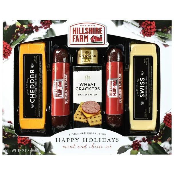 Hillshire Farm Meat and Cheese Holiday Gift Box, Assorted Meat & Cheese, 20.6oz - Walmart.com | Walmart (US)